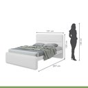 Ver imagem 7 de Cama de Casal Corino Cabeceira Estampada Madeira Loop 151cm Branco