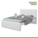 Ver mais imagens de Cama de Casal Corino Cabeceira Estampada Madeira Loop 151cm Branco