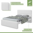 Ver imagem 4 de Cama de Casal Corino Cabeceira Estampada Madeira Loop 151cm Branco