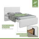 Ver imagem 6 de Cama de Casal Corino Cabeceira Estampada Madeira Loop 151cm Branco