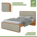 Ver imagem 4 de Cama de Casal Cabeceira Estampada Madeira Loop 151cm Amêndoa Clean Sálvia