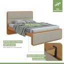Ver imagem 6 de Cama Casal em Mdp/mdf 207x110cm Loop