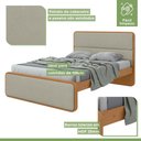 Ver imagem 5 de Cama de Casal Cabeceira Estampada Madeira Loop 151cm Amêndoa Clean Sálvia