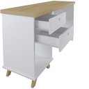 Ver imagem 3 de Mesa para Computador Escrivaninha 2 Gavetas Sky Olmo/branco - Artany