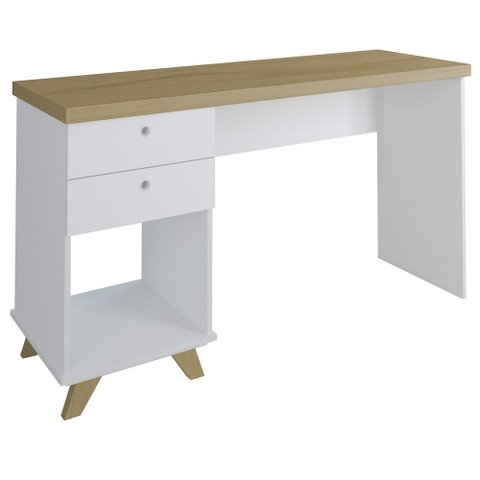 Mesa para Computador Escrivaninha 2 Gavetas Sky Olmo/branco - Artany