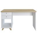 Ver imagem 4 de Mesa para Computador Escrivaninha 2 Gavetas Sky Olmo/branco - Artany