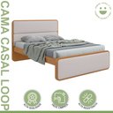 Ver imagem 3 de Cama Casal em Mdp/mdf 207x110cm Loop