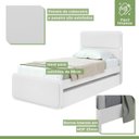 Ver mais imagens de Bicama de Solteiro Corino Loop com Cama Auxiliar Branco