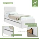 Ver imagem 5 de Bicama de Solteiro Corino Loop com Cama Auxiliar Branco