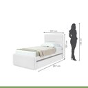 Ver imagem 4 de Bicama de Solteiro Corino Loop com Cama Auxiliar Branco