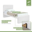 Ver imagem 6 de Cama de Solteiro Corino Cabeceira Estampada Madeira Loop Branco