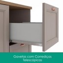 Ver imagem 5 de Cozinha Armário 5 Peças Balcão com Tampo 280 cm Unna Gris Poliman