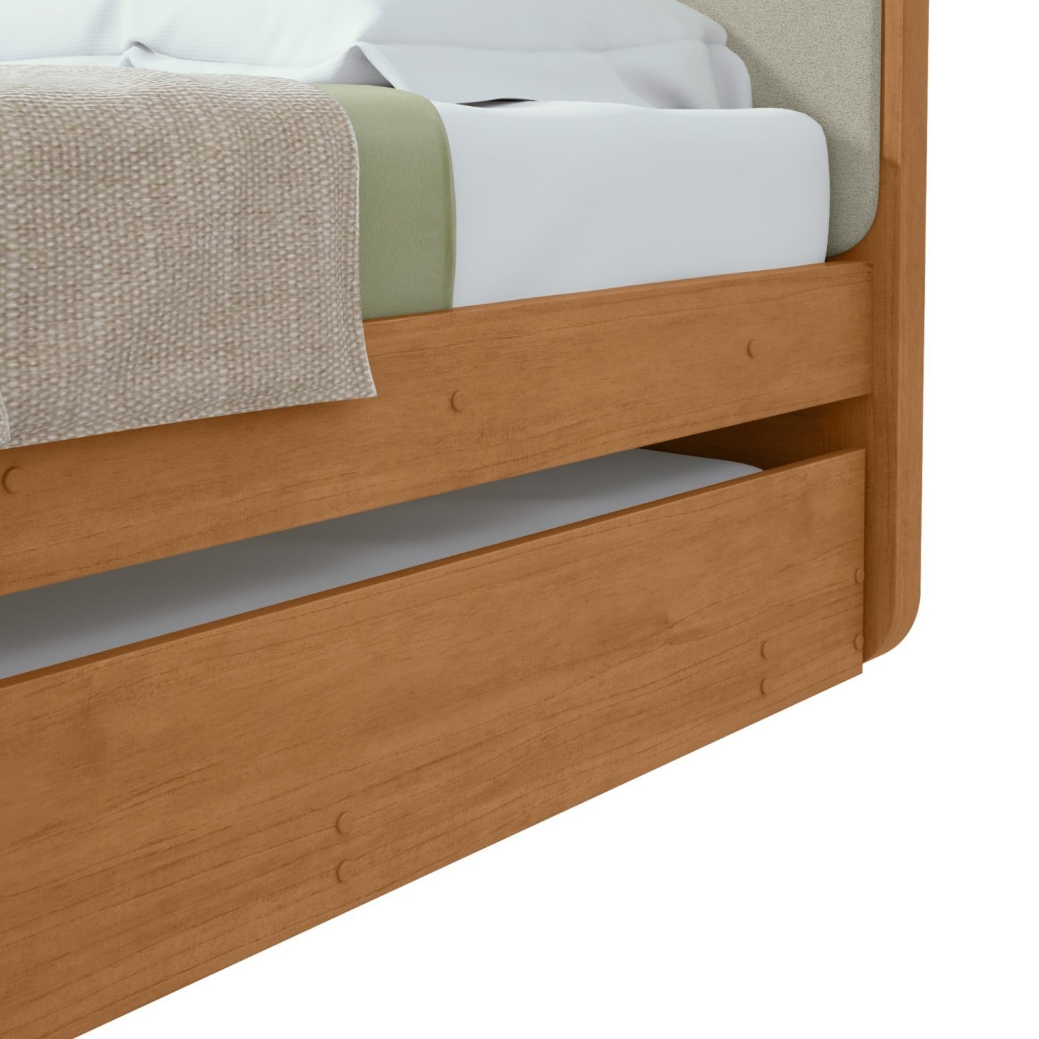 Cama Solteiro Loop Tecido Boucle com Cama Auxiliar - 10