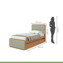 Ver imagem 4 de Cama Solteiro Loop Tecido Boucle com Cama Auxiliar