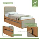 Ver imagem 6 de Cama Solteiro Loop Tecido Boucle com Cama Auxiliar