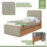 Cama Solteiro Loop Tecido Boucle com Cama Auxiliar - 9