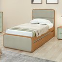 Ver imagem 2 de Cama Solteiro Loop Tecido Boucle com Cama Auxiliar