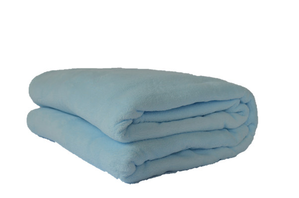 Cobertor Microfibra Plush Azul Bebê - Azul Bebê - Sofá/Viagem