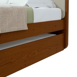 Cama Solteiro Loop Tecido Boucle com Cama Auxiliar - 11