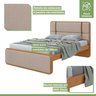 Cama Casal Leder em Mdp/mdf Tecido Linho - 5