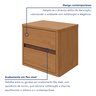 Mesa de Cabeceira 2 Gavetas Leder - 5