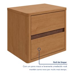 Mesa de Cabeceira 2 Gavetas Leder - 7