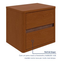 Mesa de Cabeceira 2 Gavetas Leder - 7