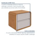 Ver imagem 7 de Mesa de Cabeceira 2 Gavetas Loop Bege Amêndoa Clean/Off White