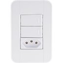 Ver imagem 1 de Conjunto 4x2 com 2 Interruptores Simples 10 a 250 V e 1 Tomada 2P+T 20 a 250 V Tramontina Tablet