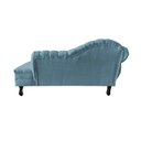 Ver imagem 6 de Recamier Decorativo Divã Amsterdã 147cm Lado Direito Linho Azul Marinho