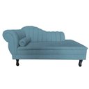 Ver imagem 3 de Recamier Decorativo Divã Amsterdã 147cm Lado Direito Linho Azul Marinho