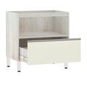 Ver imagem 3 de Balcão de Cozinha sem Tampo 80cm Misto 1 Porta Basculante e 1 Gavetão Luci Luciane Móveis