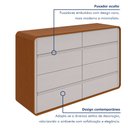 Ver imagem 4 de Cômoda 8 Gavetas 152x48x96cm Loop