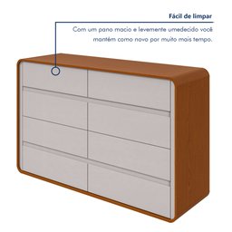 Cômoda 8 Gavetas 152x48x96cm Loop - 6