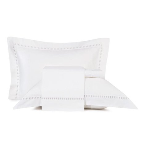 Jogo de Cama Casal Altenburg Bordados em Cetim 300 Fios Cerclê Cinza