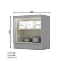 Ver imagem 2 de Balcão 80cm 2 Portas (sem Tampo) Americana Henn - Cinza