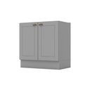 Ver imagem 6 de Balcão 80cm 2 Portas (sem Tampo) Americana Henn - Cinza