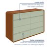 Cômoda 8 Gavetas 152x48x96cm Loop - 4