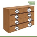 Ver imagem 7 de Cômoda 8 Gavetas 150x95cm Leder