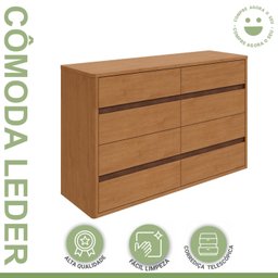 Cômoda 8 Gavetas 150x95cm Leder - 10