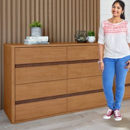 Cômoda 8 Gavetas 150x95cm Leder - 5