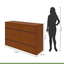 Cômoda 8 Gavetas 150x95cm Leder - 8