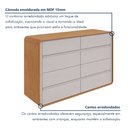 Ver imagem 7 de Cômoda 8 Gavetas 152x48x96cm Loop