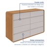 Cômoda 8 Gavetas 152x48x96cm Loop - 4