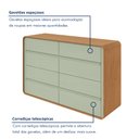 Ver imagem 5 de Cômoda 8 Gavetas 152x48x96cm Loop