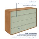 Ver imagem 6 de Cômoda 8 Gavetas 152x48x96cm Loop