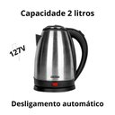 Ver imagem 3 de Chaleira Inox Elétrica 2 Litros 110v Chimarrão Chá e Café