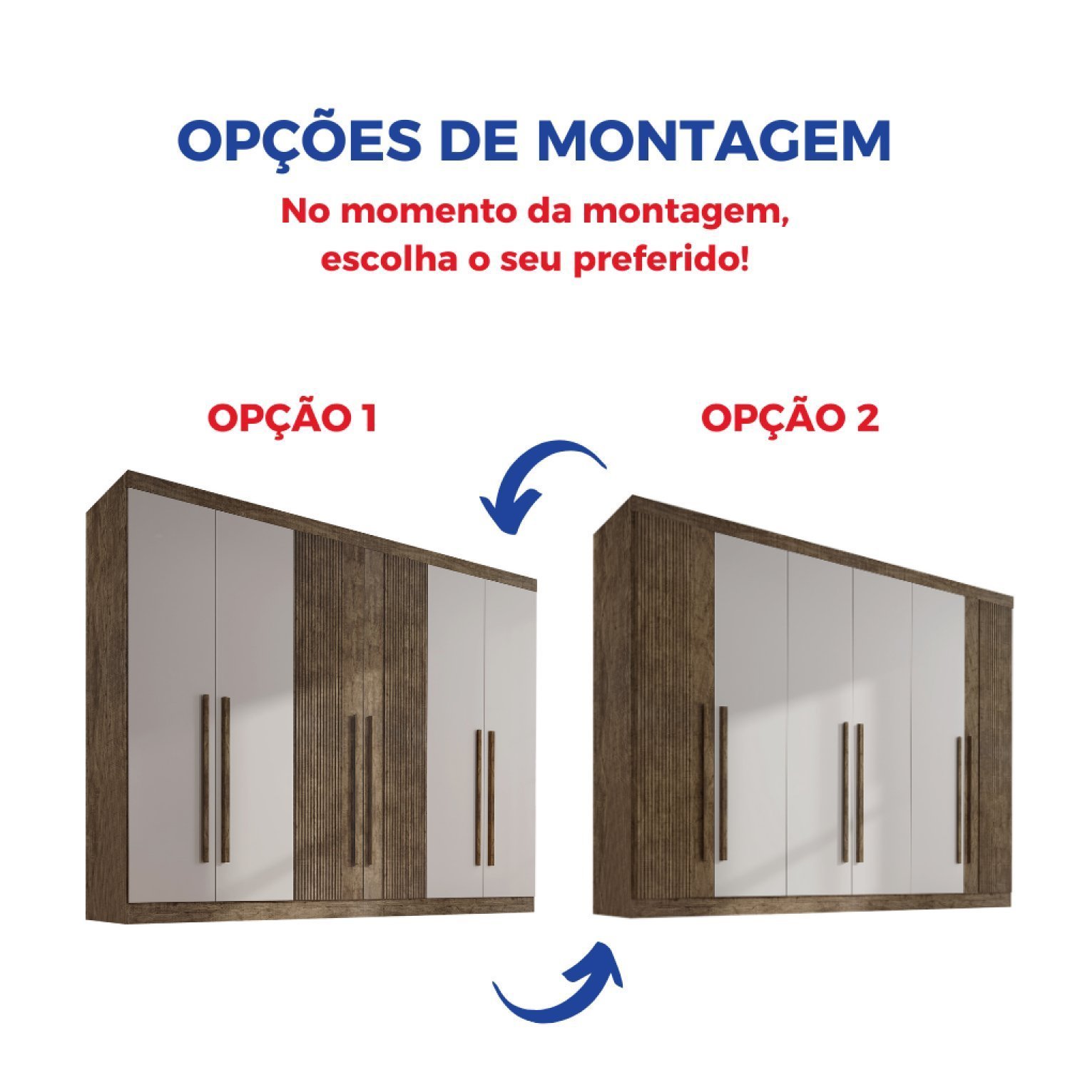 Guarda-roupa Casal MDF Ripado 6 Portas 6 Gavetas Paris Plus  - 3