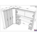 Ver imagem 4 de Conjunto para Quarto com Guarda Roupa Modular Gênova Plus