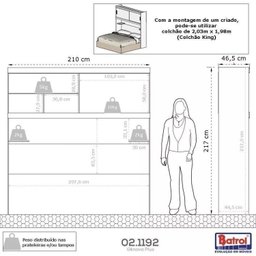 Conjunto para Quarto com Guarda Roupa Modular Gênova Plus - 19
